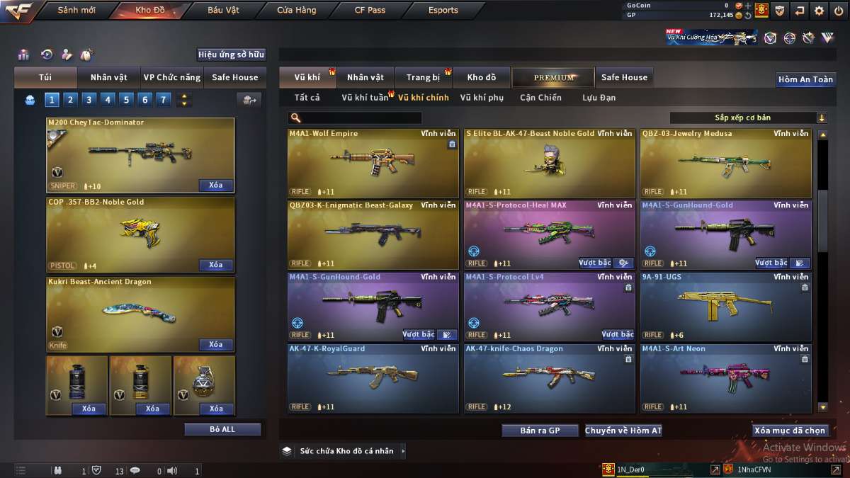 shop acc cf uy tin gia re